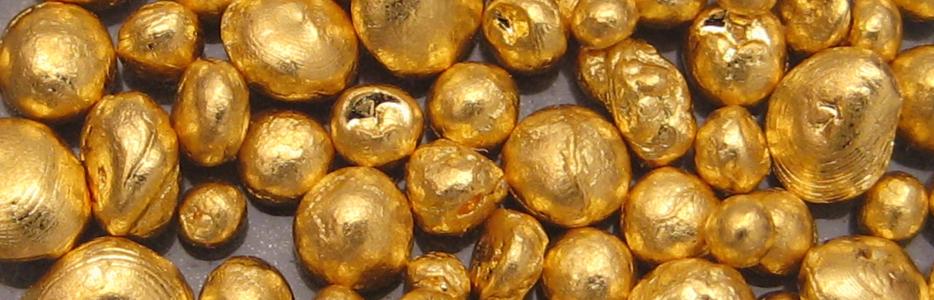 An image of pure gold in grain form