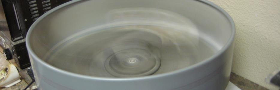 An image of the spinning centrifuge