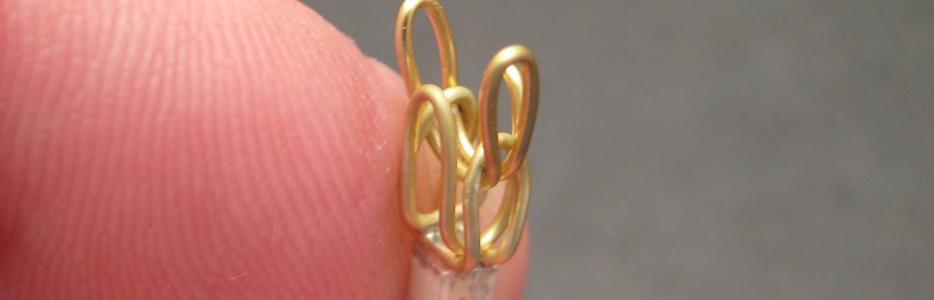 The first link in the a axis is bent and the chain begins.