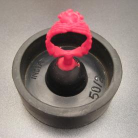 An image of a wax model ready to be invested