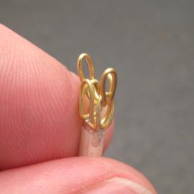 The first link in the a axis is bent and the chain begins.