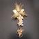 Pendant fabricated from multi-colored gold in an impressionistic form.