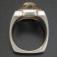 Celtic ring with custom cut rutilated quartz