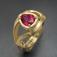 custom designed ring with ruby