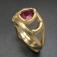 custom designed ring with ruby