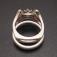 Custom wedding ring with diamond and rubies built as a modular ring.