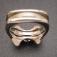 Custom wedding ring with diamond and rubies built as a modular ring.