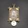 The reverse of a Japanese silver coin mounted as jewelry.
